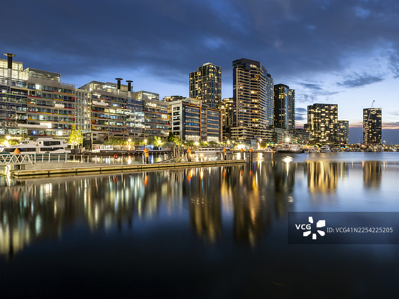 澳大利亚墨尔本的港区滨水区图片素材