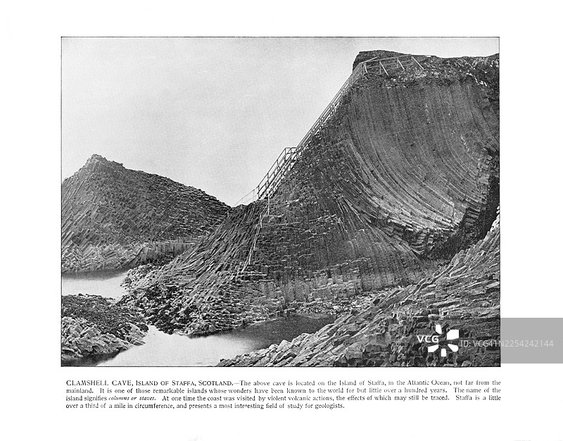 苏格兰蛤壳洞 - 古董照片图片素材