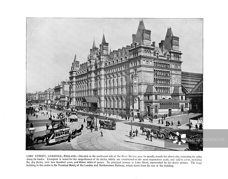 利物浦大型酒店 - 老照片图片素材