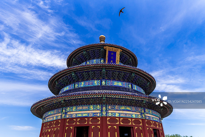 晴天下的北京天坛图片素材