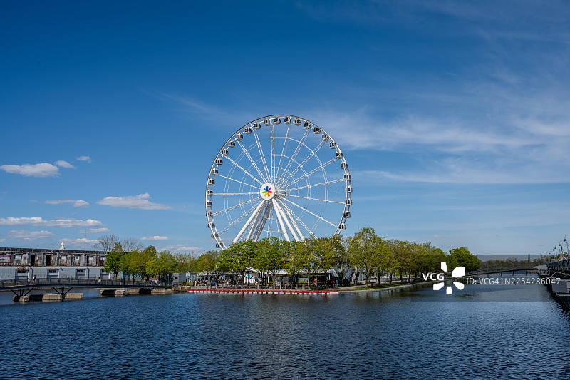 蒙特利尔摩天轮水上摩天轮图片素材