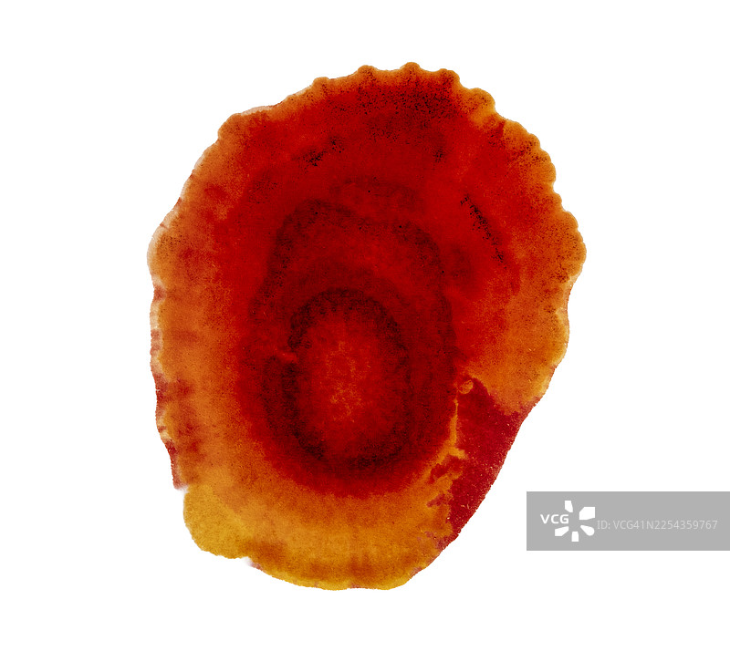 用于设计的血迹，抠图在白色背景上。图片素材