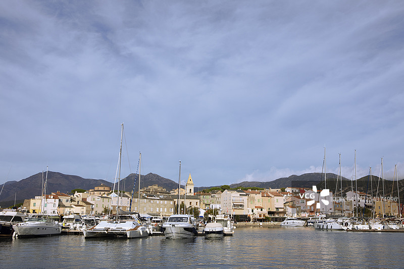 科西嘉，上科西嘉省，圣弗洛朗湾，地中海，圣弗洛朗图片素材