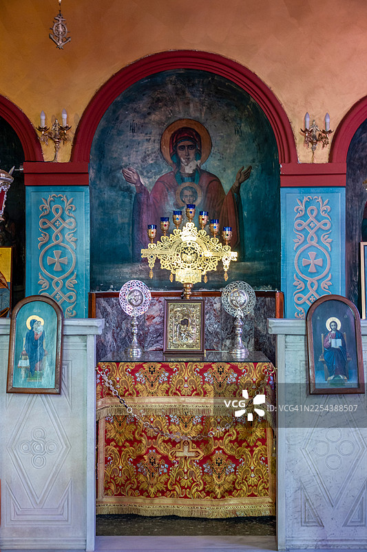 圣尼古拉教堂，卡瓦拉图片素材