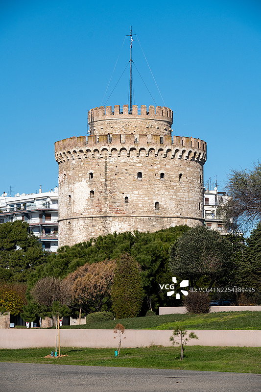 希腊塞萨洛尼基白塔图片素材