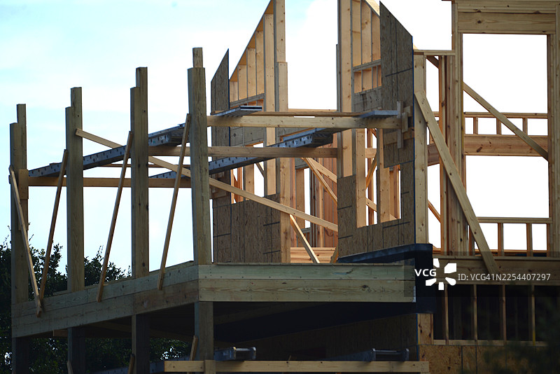 全新独栋房屋建造图片素材