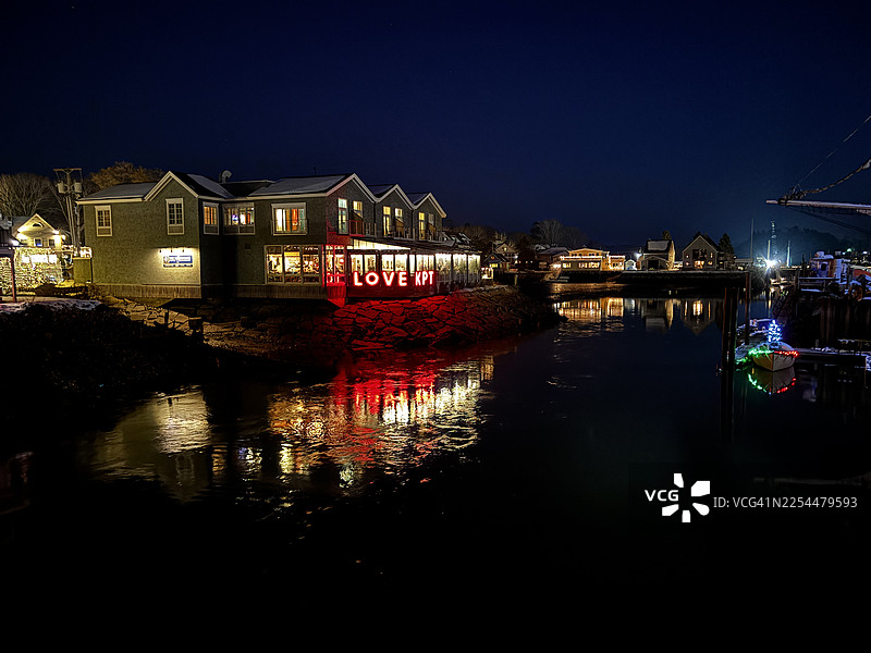 缅因州肯纳邦克波特的圣诞节图片素材