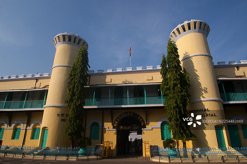 印度安达曼布莱尔港的赛卢拉监狱。英国人建造的历史建筑。图片素材