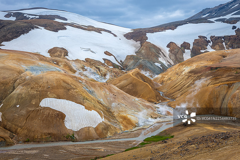 克林加菲约山地热区图片素材