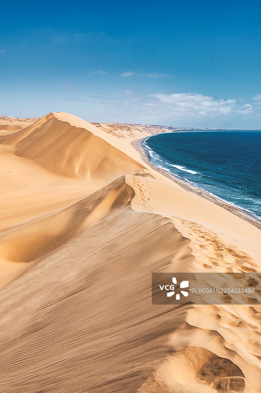 纳米比亚三明治港海滨的著名沙丘图片素材