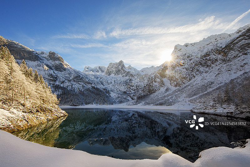 冬季的戈绍湖图片素材