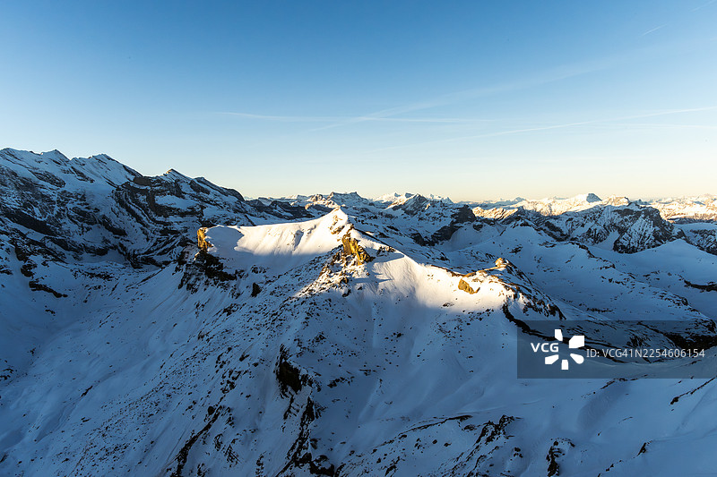 从皮兹格洛里亚（瑞士阿尔卑斯山）的景色图片素材