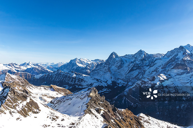 从皮兹格洛里亚看到的瑞士阿尔卑斯山景色图片素材