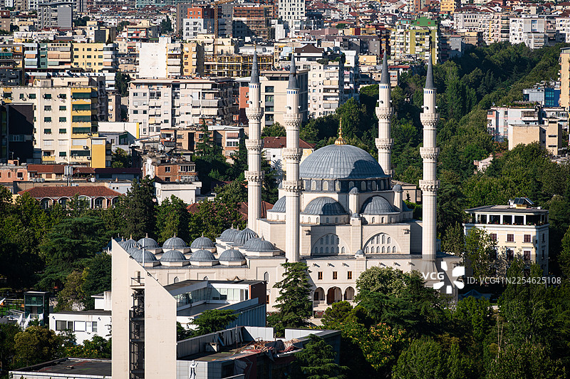 阿尔巴尼亚地拉那的纳马兹加清真寺图片素材