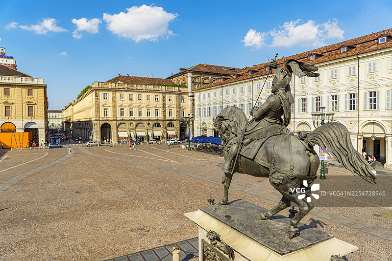 都灵，圣卡洛广场图片素材