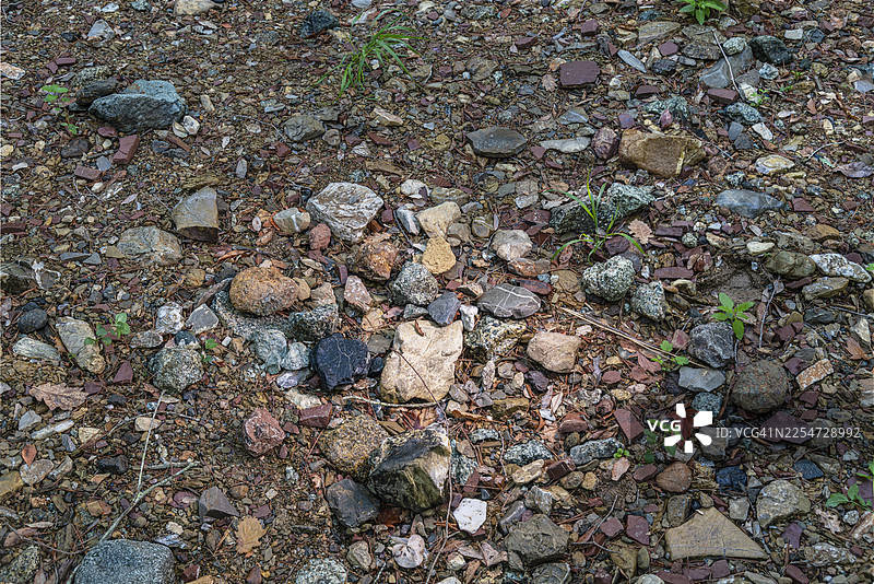 托斯卡纳，在Botro del Diavolo采集的岩石样本图片素材