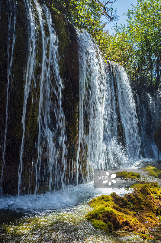 九寨沟箭竹海瀑布，中国图片素材