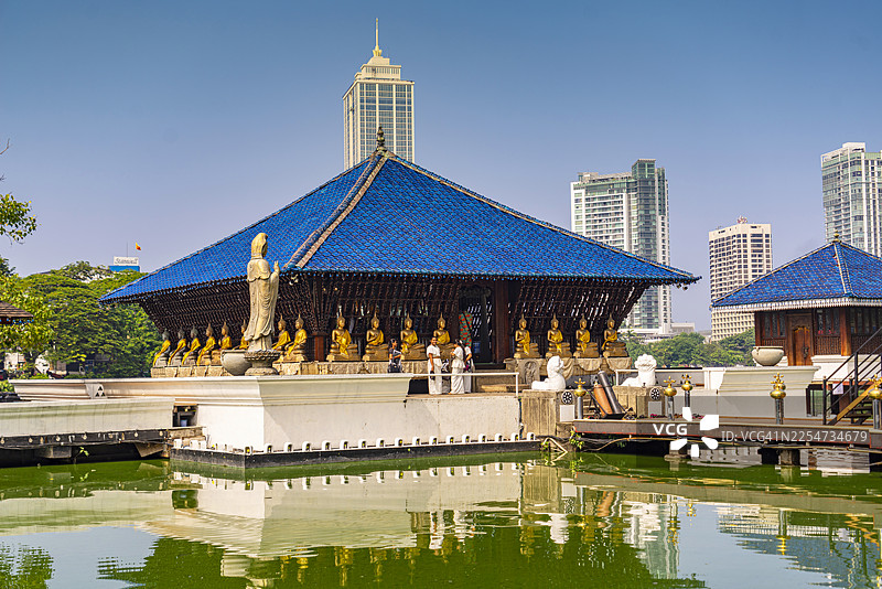 斯里兰卡，科伦坡，西玛玛拉卡寺冥想中心图片素材