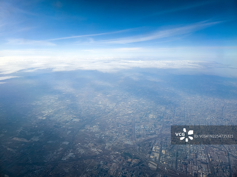 高空俯瞰城市景观图片素材