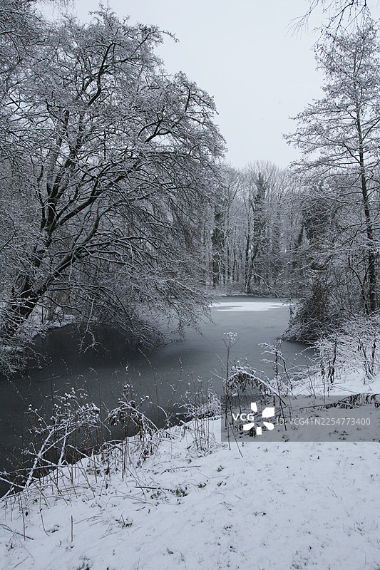 阿姆斯特丹冬日降雪图片素材