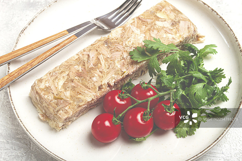 猪肉冻，肉冻，自制，冷盘，无人图片素材