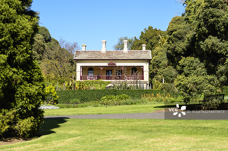 澳大利亚维多利亚州墨尔本皇家植物园的花园之家图片素材