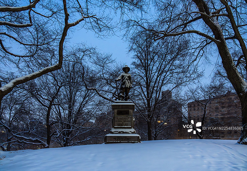 中央公园的雪雕图片素材