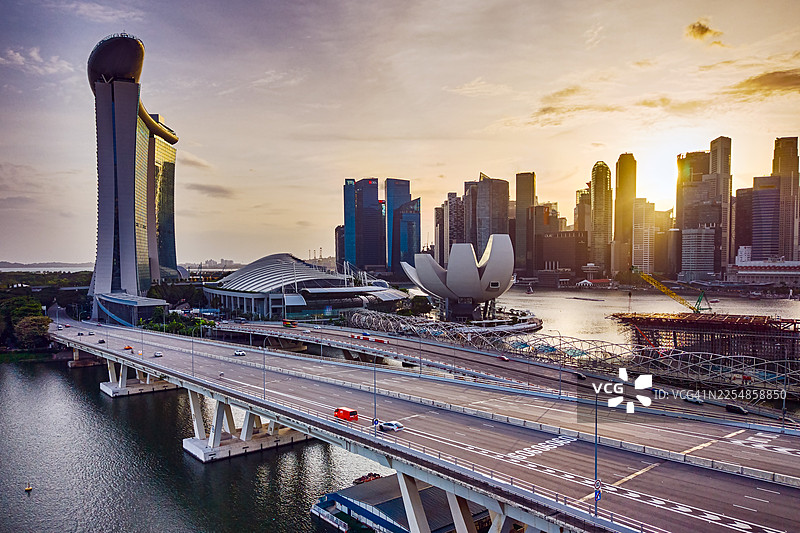 新加坡，滨海湾图片素材
