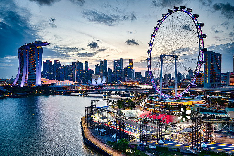 新加坡，滨海湾图片素材