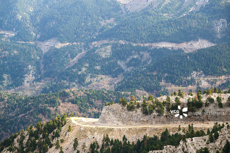 阳光下的山路图片素材