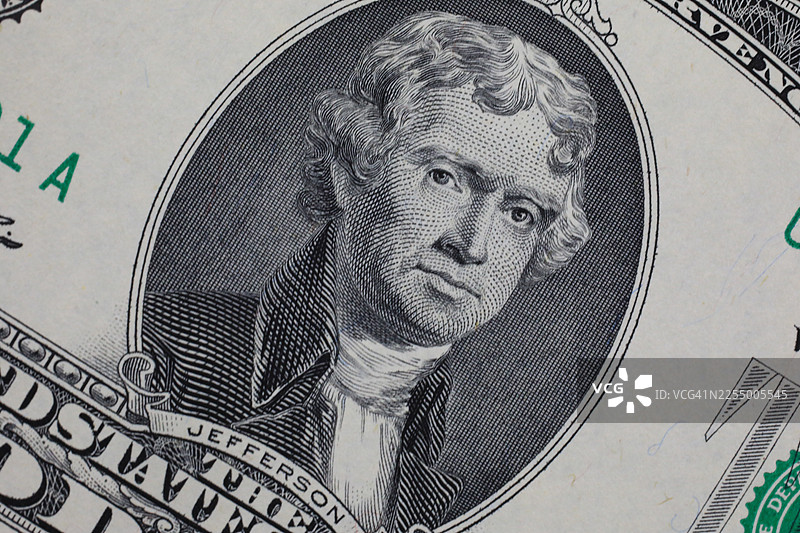 托马斯·杰斐逊肖像图片素材