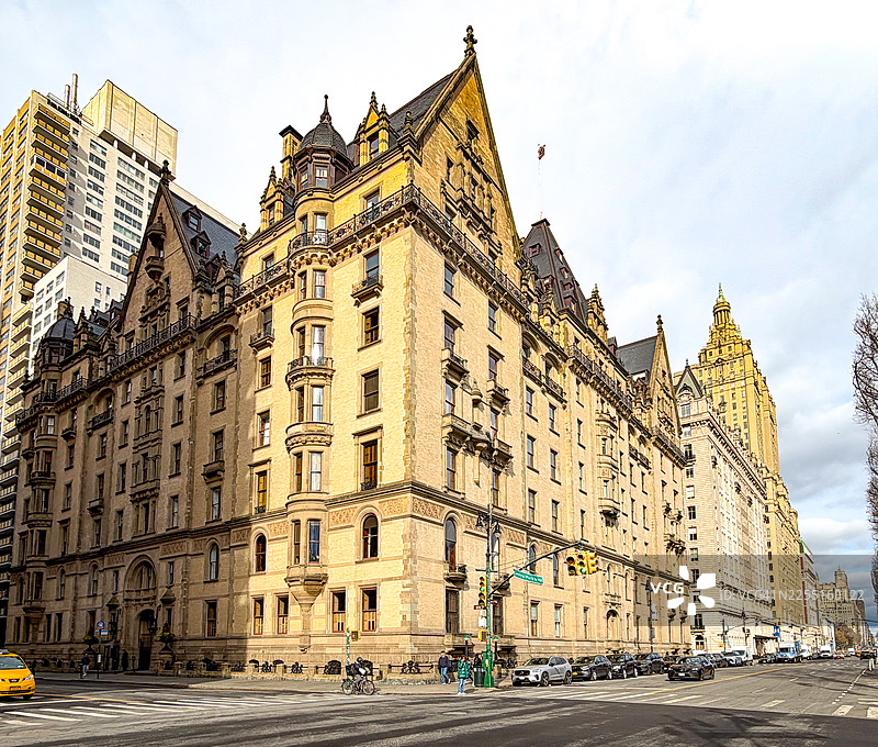 纽约中央公园西街的达科他公寓图片素材