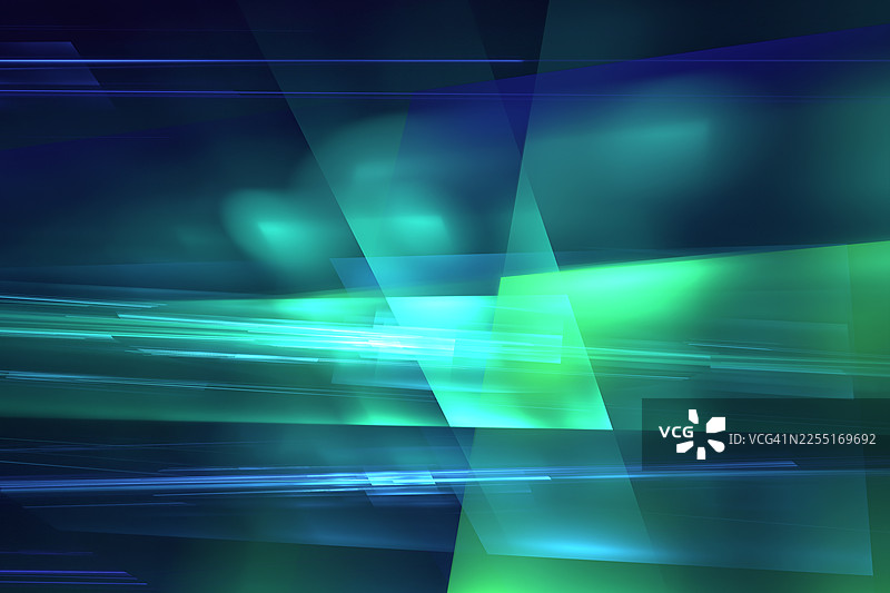 霓虹青色青绿色棱镜抽象分形能量光束背景图片素材