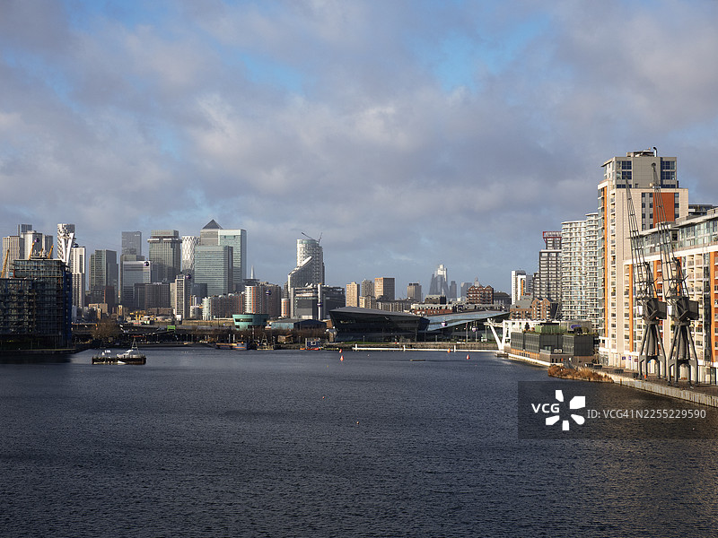 伦敦市政厅和伦敦天际线的高角度视图图片素材