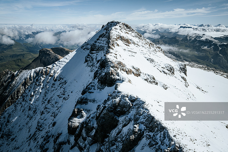 航拍雪山图片素材