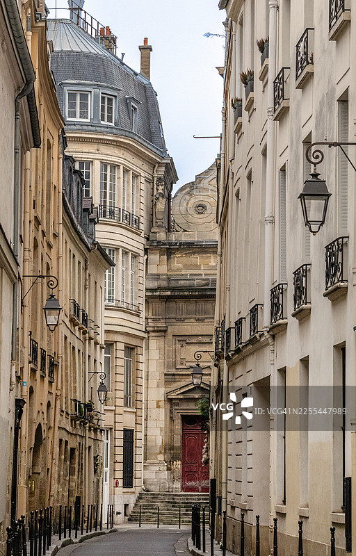 法国巴黎玛黑区的街道景象图片素材