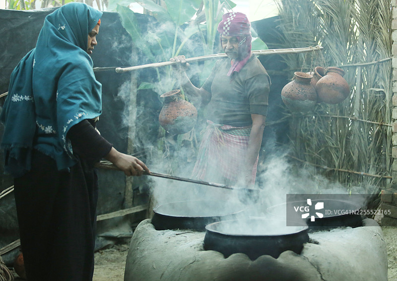 印度穆斯林棕榈工人图片素材