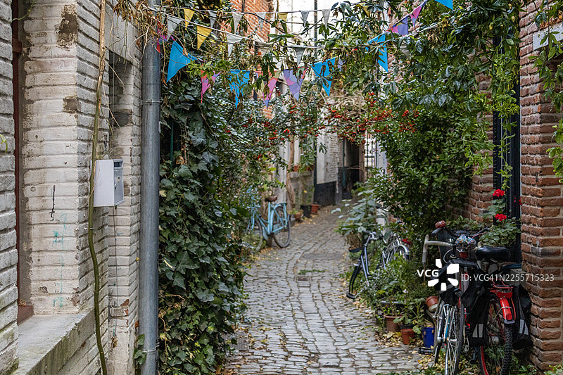 比利时布鲁塞尔鹳街图片素材