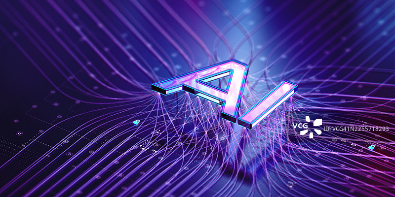 人工智能辅助服务。大语言模型概念图片素材