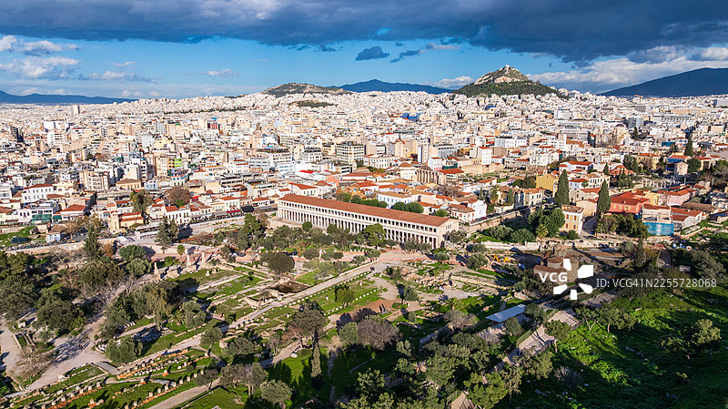 希腊雅典古市集考古遗址图片素材