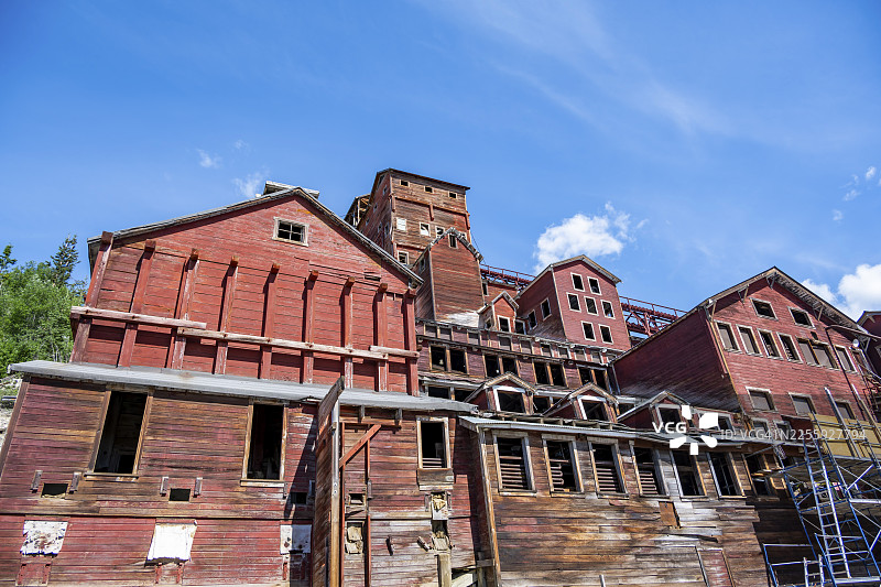 位于阿拉斯加州威廉王子湾的科尼科特铜矿，这是美国国家历史地标，拥有用于从矿石中提取铜的科尼科特选矿厂，现已被列为历史遗迹。图片素材