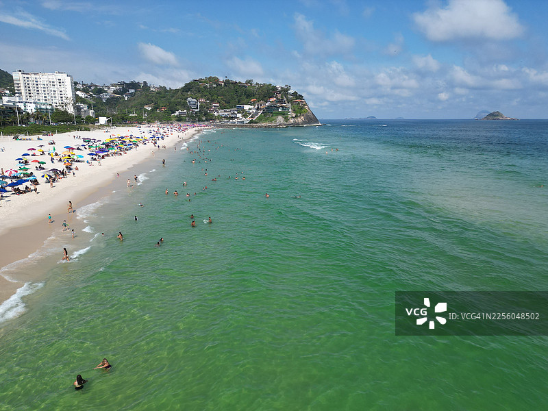 巴西里约热内卢巴拉达蒂茹卡区的鸟瞰图图片素材