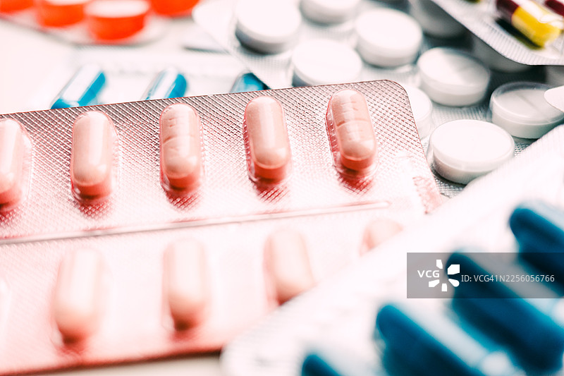 药片特写包装图片素材