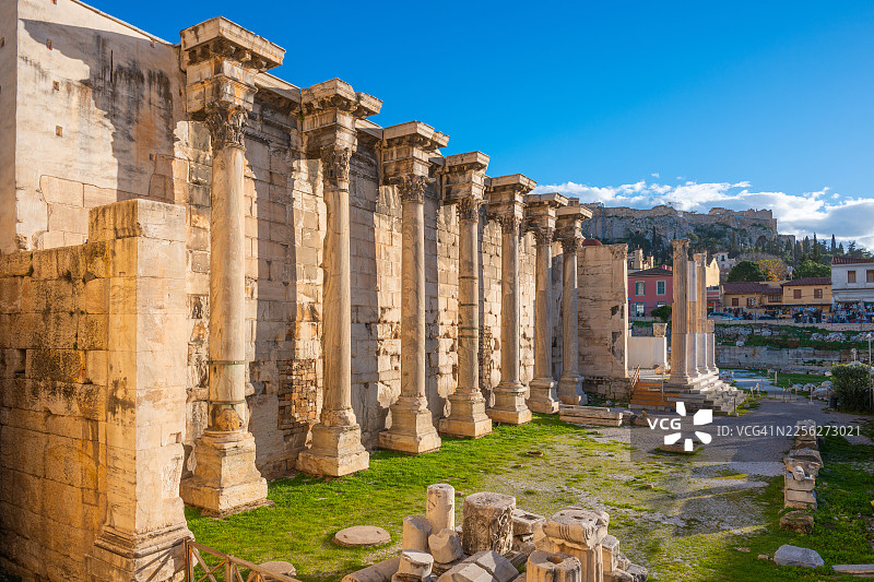 希腊雅典哈德良图书馆遗址图片素材