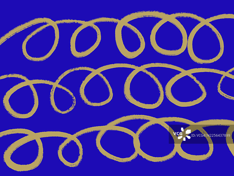 实心背景上的黄色抽象粗糙笔触曲线图片素材