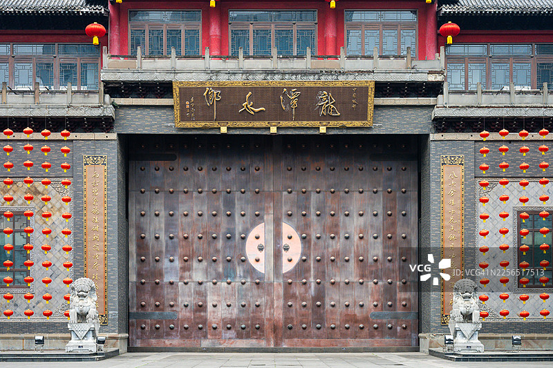 四川成都的传统建筑历史入口图片素材