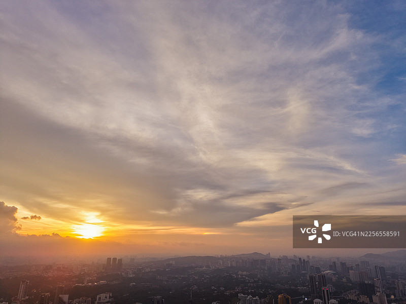 吉隆坡城市天际线日落图片素材