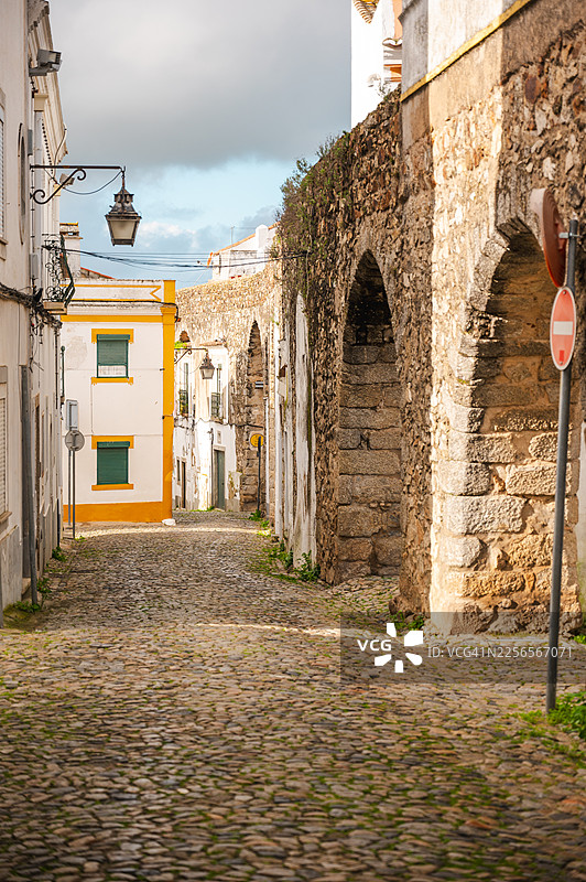 埃武拉的城市街道图片素材