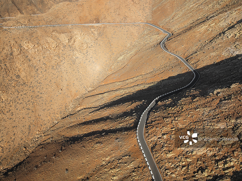富埃特文图拉岛的山间公路图片素材