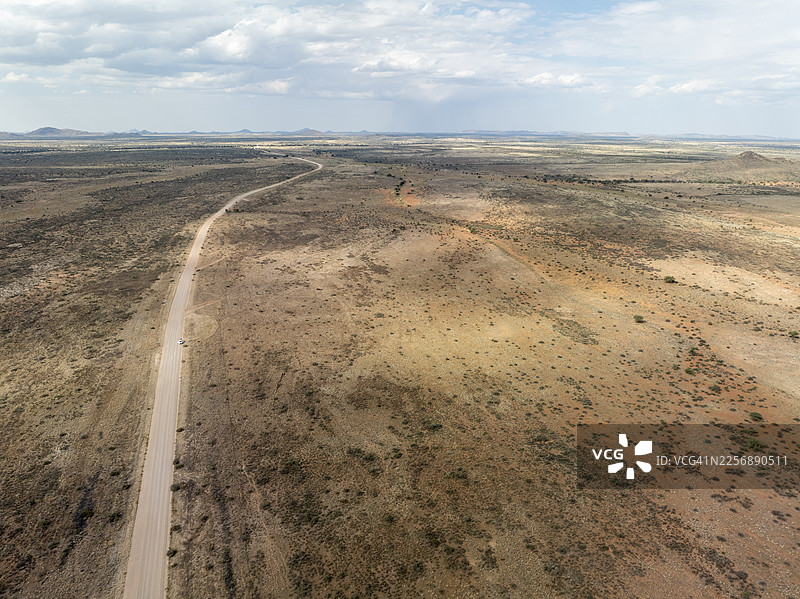 纳米比亚哈马斯高地D1261公路，靠近温得和克区瑙查斯图片素材